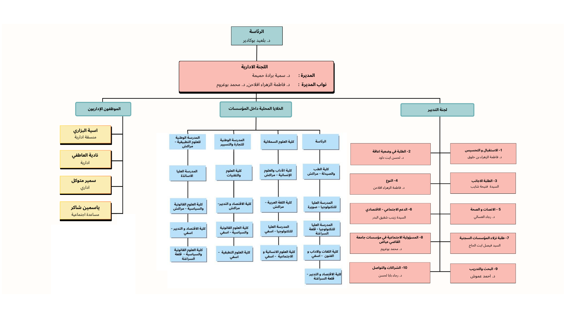 Organigrame of CEIRS-UCA